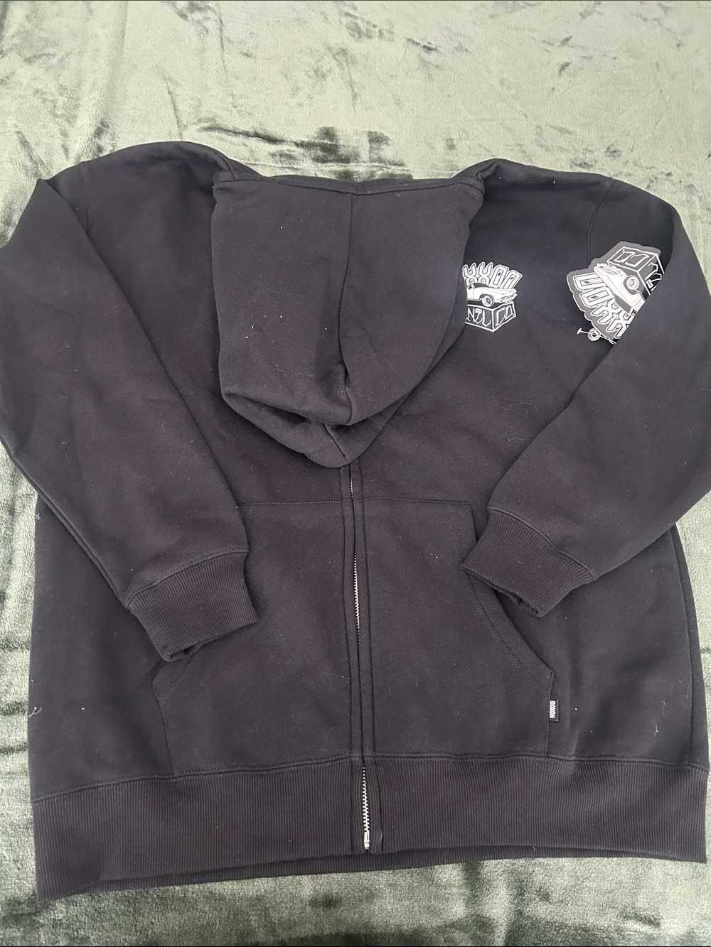 Black Dixxon Flannel Co. Zip-Up Hoodie